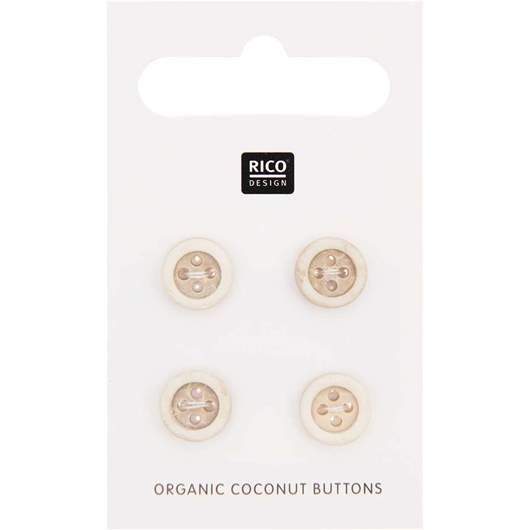 Coconut Buttons 4 pcs 10mm